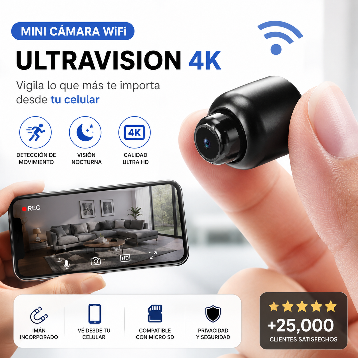 Mini Cámara WiFi HD™ | Vigilancia desde tu Celular