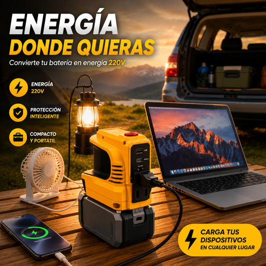 Inversor de Corriente Portátil 12V a 220V