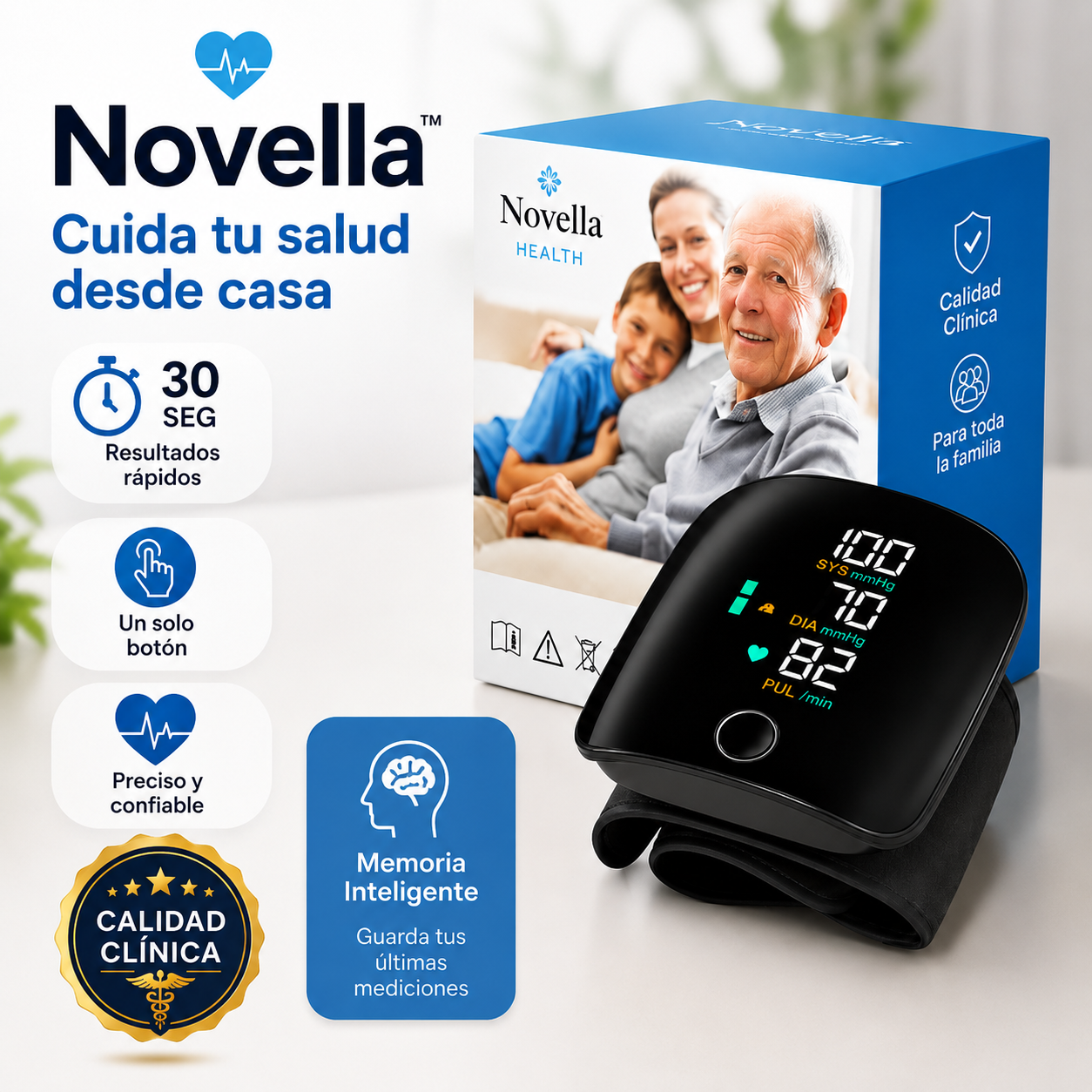 Novella™ | Monitor Inteligente de Presión Arterial